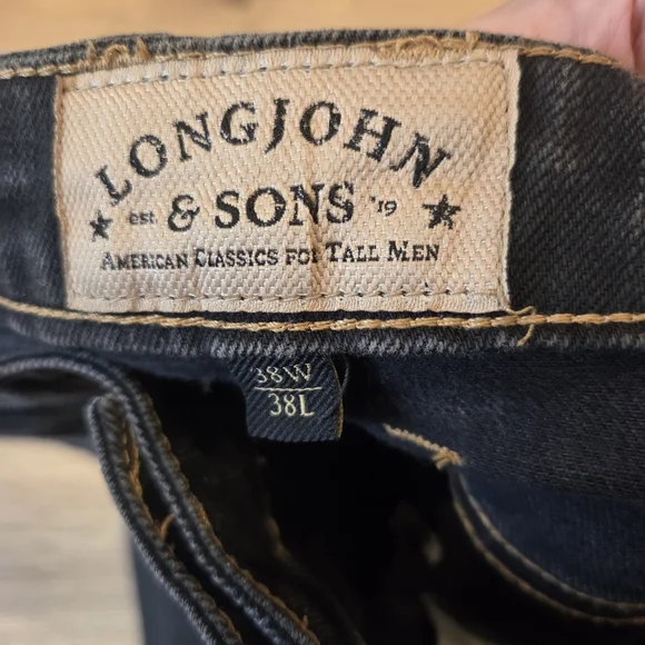 Long John and Sons NWT Tapered Jeans Vintage Black 38X38 - Picture 4 of 8